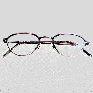 BADA Rare Vintage BL 1300 Purple Brown Black Tortoise Metal Frame Glasses